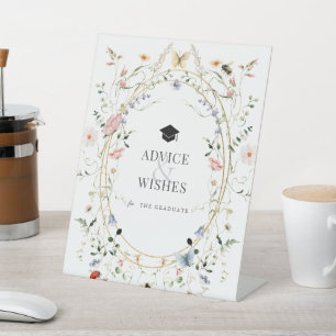 Wildflower Butterfly Afstuderen Advies en wensen Reclamebord Met Voetstuk