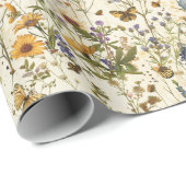 Wildflower & Butterfly Decoupage: kunst Cadeaupapier (Rol Hoek)