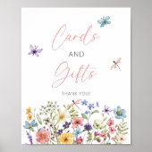 Wildflower Butterfly Garden Kaarten en geschenken Poster (Voorkant)