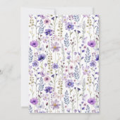 Wildflower Butterfly gepersonaliseerd briefpapier Bedankkaart (Achterkant)