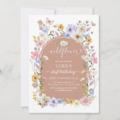 Wildflower Butterfly Girl Birthday Invitation (Devant)