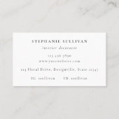 Wildflower Butterfly Waterverf Visitekaartje (Achterkant)