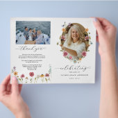 Wildflower Celebration of Life begrafenisprogramma Flyer (Hand)