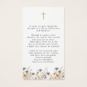Wildflower Celebration of Life Cross Prayer Card (Dos)