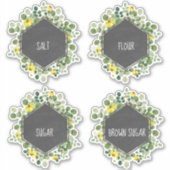 Wildflower Chalkboard Keuken Canister Label (Voorkant)