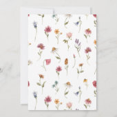 Wildflower Champagne bruids douche uitnodiging (Achterkant)