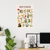  Wildflower Chart Wall Art Poster (Thuiskantoor)