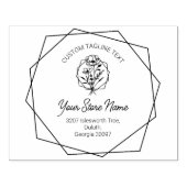 Wildflower chique beugel Lijst, elegant script Rubberstempel (Afrduk)