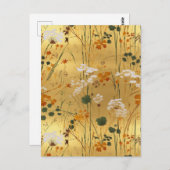 Wildflower Chiyogami Briefkaart (Voorkant / Achterkant)