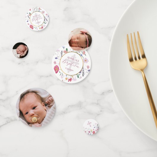 Wildflower Cirkel Dooptafel Confetti (Groep)