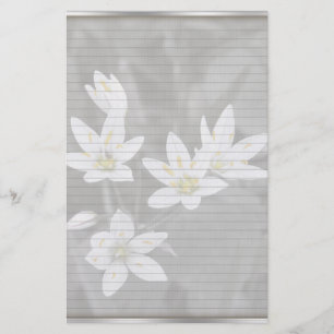 Wildflower Cluster Stationery met optionele lijnen Briefpapier