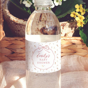 Wildflower Coquette Baby Shower Waterfles Etiket