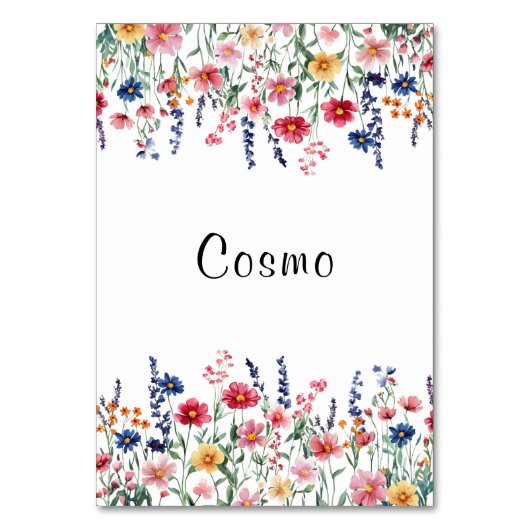 Wildflower Cosmo tafelnummer (Voorkant)