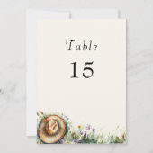Wildflower Cowgirl Rustieke Bloemen Tafel Nummer Kaart (Voorkant)