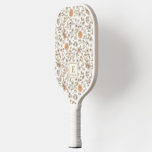 Wildflower Custom Name Monogram Pickleball Paddle (Links)