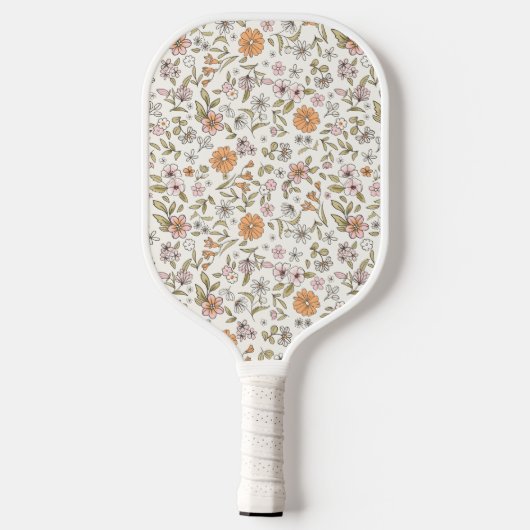 Wildflower Custom Name Monogram Pickleball Paddle (Achterkant)