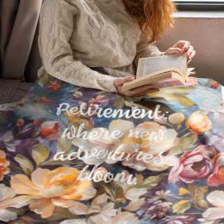 Wildflower Custom Retirement Gifts voor haar Sherpa Deken