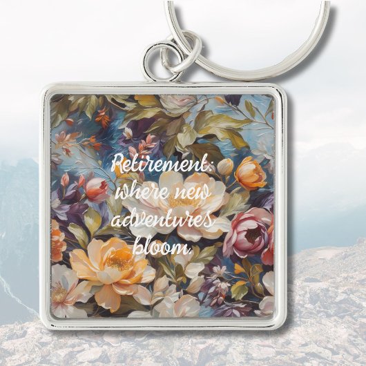 Wildflower Custom Retirement Gifts voor haar Sleutelhanger