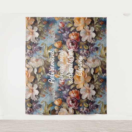 Wildflower Custom Retirement Gifts voor haar Wandkleed (Voorkant)