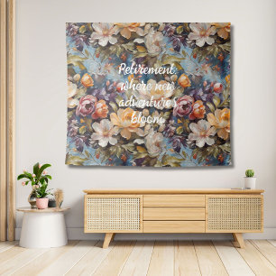  Wildflower Custom Retirement Gifts voor haar Wandkleed
