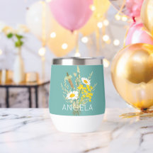 Wildflower Daisies Bloemboeket Aangepaste naam