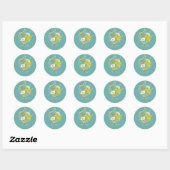 Wildflower Daisies Bloemboeket Aangepaste naam Ronde Sticker (Vel)