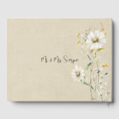Wildflower Daisy Wedding Gastenboek (Achterkant)