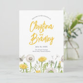 Wildflower Dandelion Garden Wedding Programma (Staand voorkant)