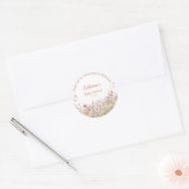 Wildflower dank je meisje Baby shower Ronde Sticker (Envelop)