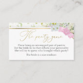 Wildflower De Panty Game Vrijgezellenfeest Informatiekaartje (Voorkant)