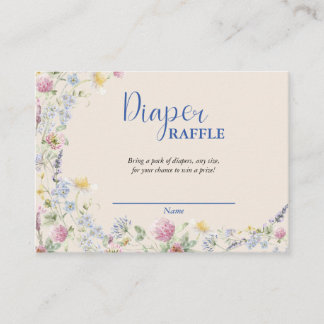 Wildflower Diaper Raffle Enclosure Card Informatiekaartje