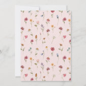 Wildflower die de bruid het beste digitaal kent kaart (Achterkant)