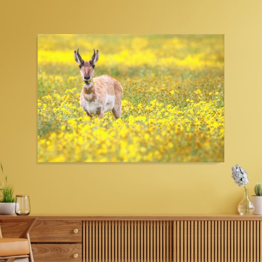 Wildflower diner canvas afdruk (Insitu (Woonkamer))
