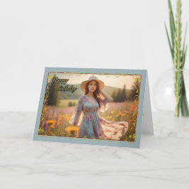 Wildflower Dreams Verjaardag Kaart van de vrouw