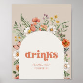 Wildflower Drinken teken Poster (Voorkant)