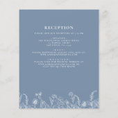 Wildflower Dusty Blue Botanical Wedding Invitation Flyer (Achterkant)