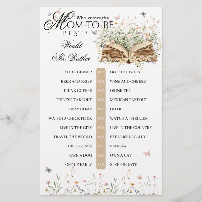 Wildflower Een nieuw hoofdstuk Begin Baby shower G (Voorkant)