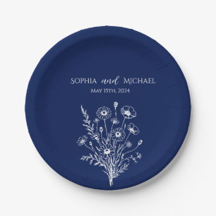 Wildflower Elegance-bruiloft- Servetten Papieren Bordje