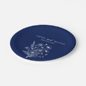 Wildflower Elegance-bruiloft- Servetten Papieren Bordje (Gekanteld)