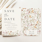 Wildflower Elegant Boho Save the Date Minimalist