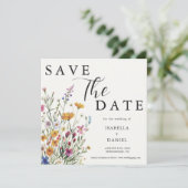 Wildflower Elegant Boho Wedding Save The Date (Staand voorkant)