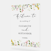  Wildflower Elegant Frosted Wedding Welcome  (Angle)