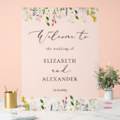  Wildflower Elegant Frosted Wedding Welcome  (Mariage)