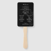 Wildflower Elegant gothic Wedding Programme Handwaaier (Achterkant)