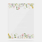  Wildflower Elegant Simple Wedding Welcome  (Recto)
