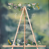  Wildflower Elegant Simple Wedding Welcome  (Neutre)