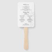 Wildflower Elegant Wedding Programme Handwaaier (Achterkant)