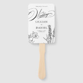 Wildflower Elegant Wedding Programme Handwaaier (Voorkant)