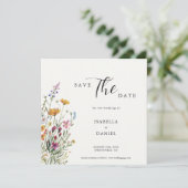 Wildflower Elegante Chic Wedding Save the Date (Staand voorkant)
