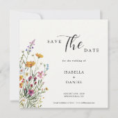Wildflower Elegante Chic Wedding Save the Date (Voorkant)